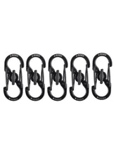 NITE IZE® S-biner® Microlock® Stainless Steel - 5 Pack - Black By NITE IZE®