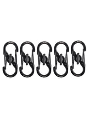 NITE IZE® S-biner® Microlock® Stainless Steel - 5 Pack - Black By NITE IZE®