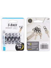 NITE IZE® S-biner® Microlock® Stainless Steel - 5 Pack - Black By NITE IZE®