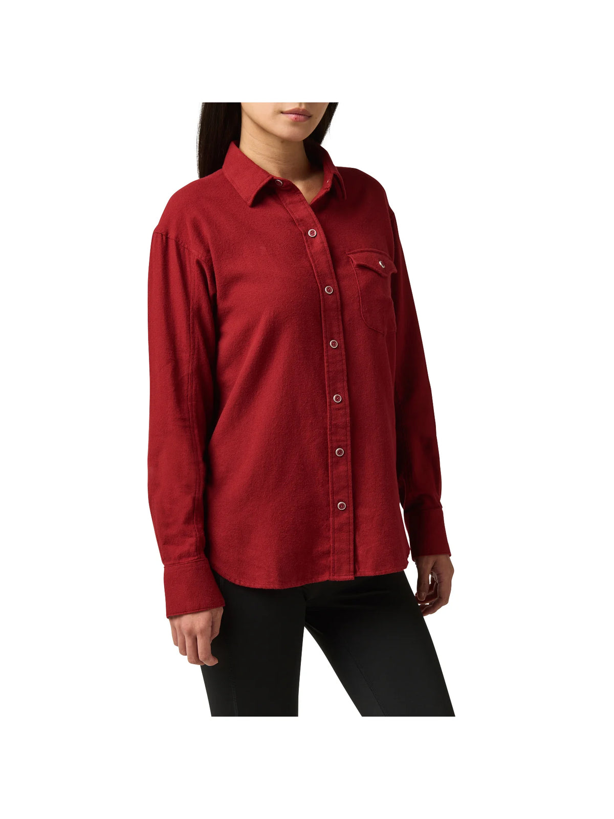 Brianna Solid Flannel Long Sleeve