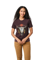 Women's Cattle Skull Short Sleeve Tee